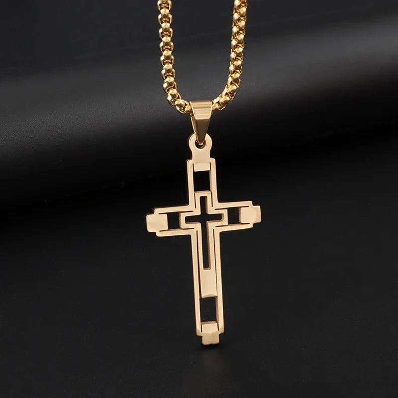 Gothic Skull Cross Pendant Necklace™