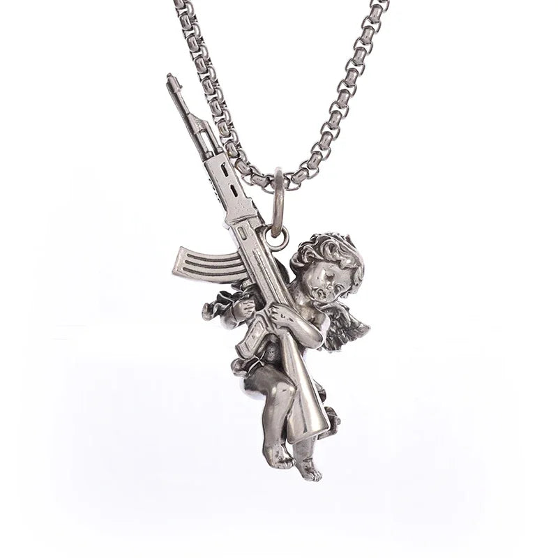 Gothic Skull Cross Pendant Necklace™