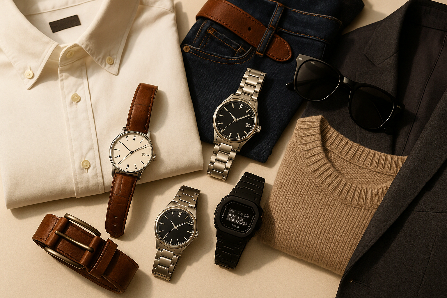 Watches and clothing
